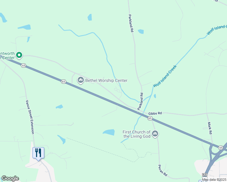 map of restaurants, bars, coffee shops, grocery stores, and more near 2110 Gibbs Road in Reidsville