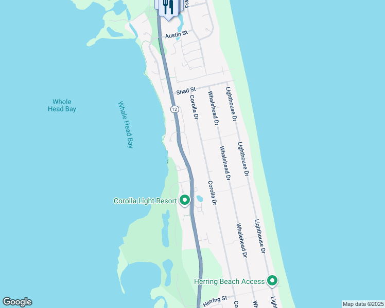 map of restaurants, bars, coffee shops, grocery stores, and more near 1057 Beacon Hill Drive in Currituck County