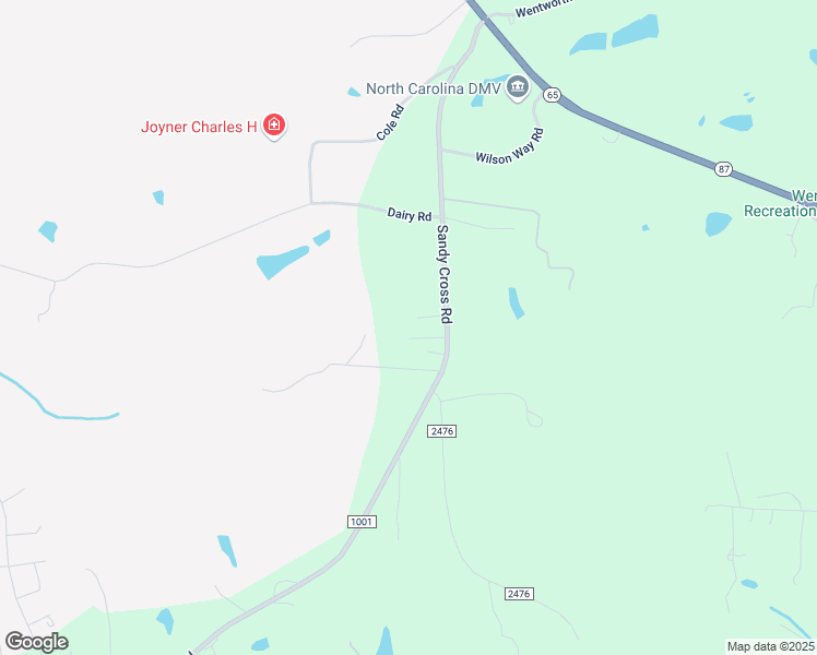 map of restaurants, bars, coffee shops, grocery stores, and more near 450 Sandy Cross Road in Reidsville