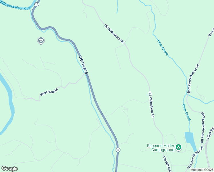 map of restaurants, bars, coffee shops, grocery stores, and more near 5821 North Carolina 16 in Jefferson