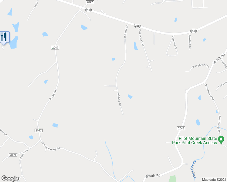 map of restaurants, bars, coffee shops, grocery stores, and more near 181 Gastonia Lane in Pinnacle