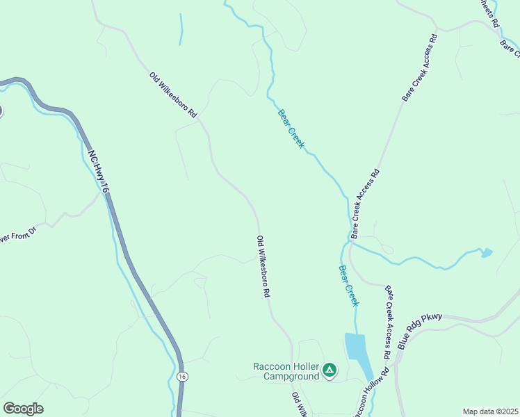 map of restaurants, bars, coffee shops, grocery stores, and more near 2043 Old Wilkesboro Road in Jefferson