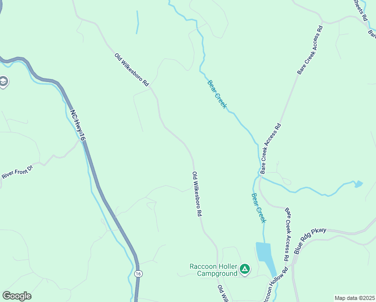 map of restaurants, bars, coffee shops, grocery stores, and more near 2170 Old Wilkesboro Road in Jefferson