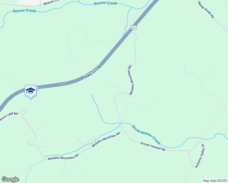 map of restaurants, bars, coffee shops, grocery stores, and more near 770 Mulatto Mountain Road in West Jefferson