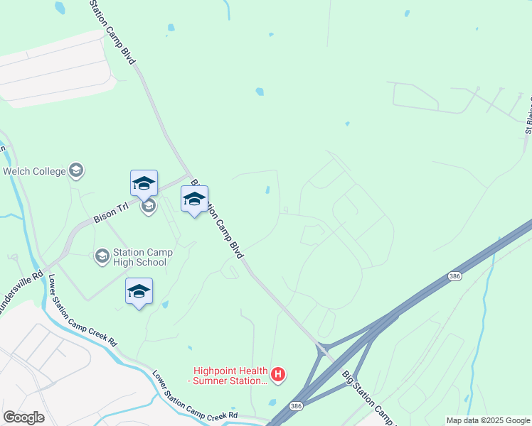 map of restaurants, bars, coffee shops, grocery stores, and more near 1333 Springdale Lane in Gallatin