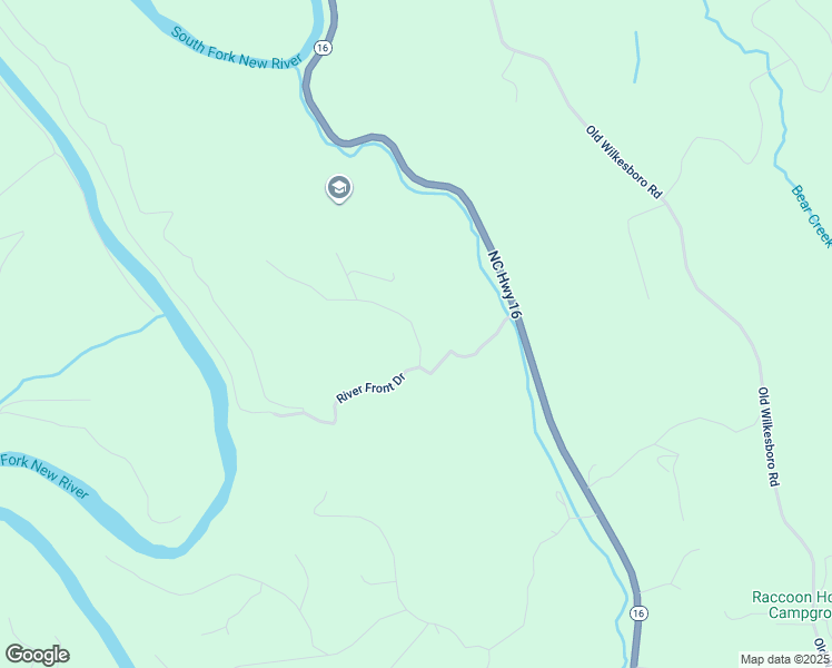 map of restaurants, bars, coffee shops, grocery stores, and more near Claude Mash Road in Ashe County