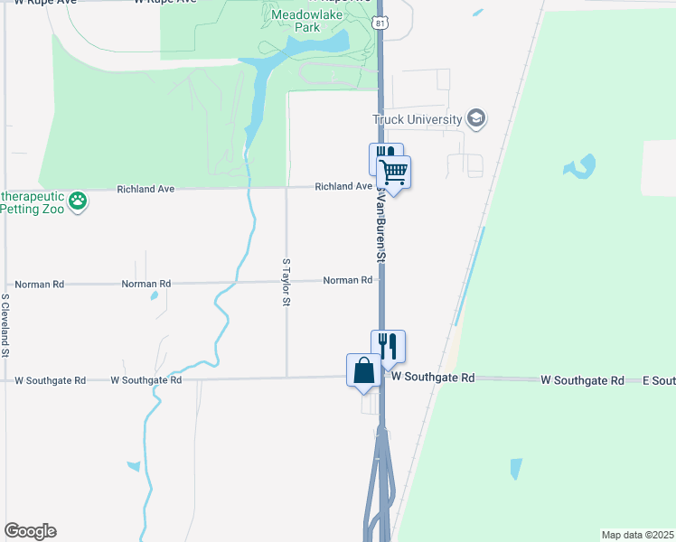 map of restaurants, bars, coffee shops, grocery stores, and more near 1202 Norman Road in Enid