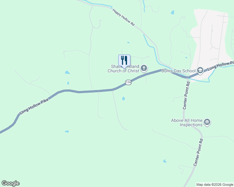 map of restaurants, bars, coffee shops, grocery stores, and more near 3623 Long Hollow Pike in Goodlettsville