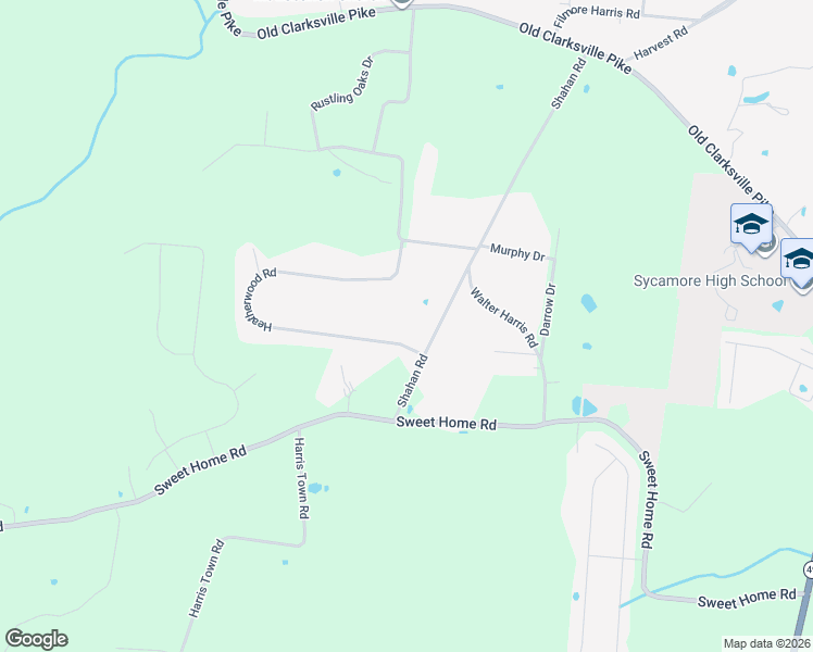 map of restaurants, bars, coffee shops, grocery stores, and more near 1089 Heatherwood Road in Pleasant View