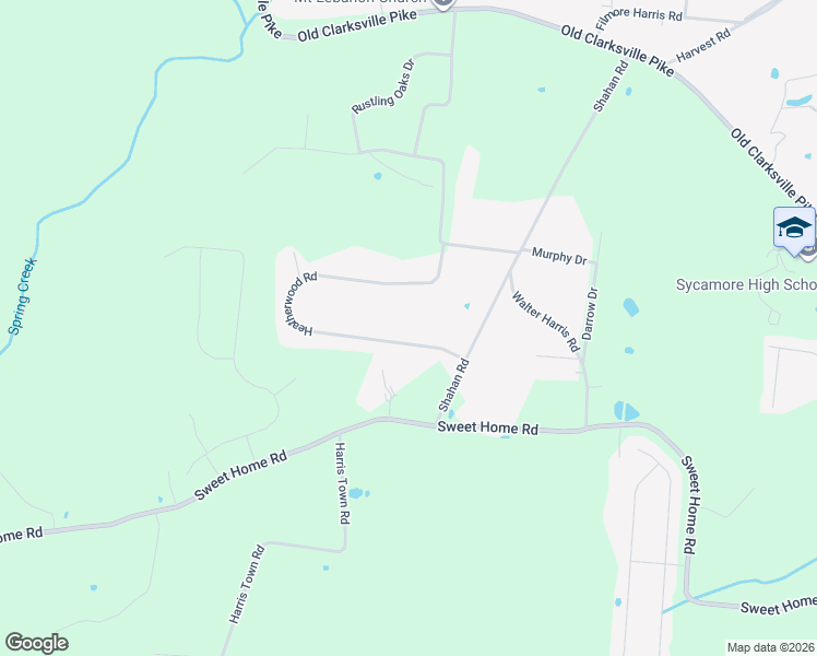 map of restaurants, bars, coffee shops, grocery stores, and more near 1081 Heatherwood Road in Pleasant View