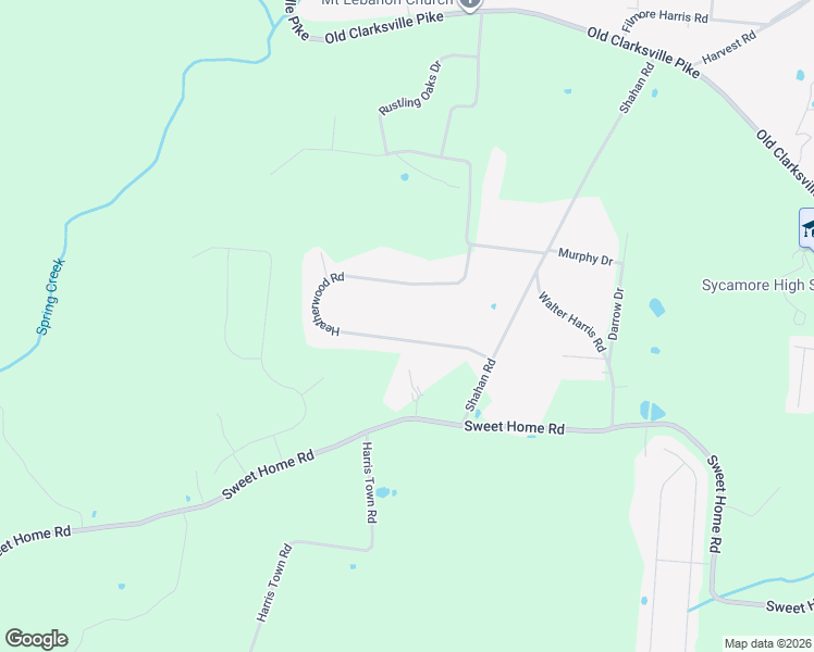map of restaurants, bars, coffee shops, grocery stores, and more near 1075 Heatherwood Road in Pleasant View