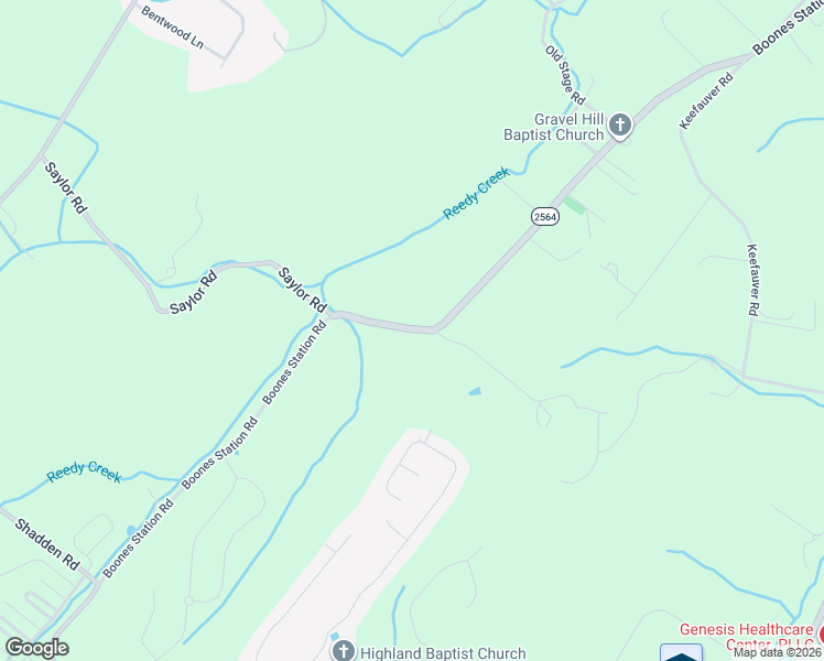 map of restaurants, bars, coffee shops, grocery stores, and more near State Highway 2564 in Johnson City