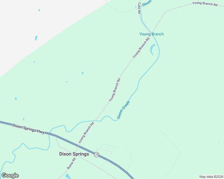 map of restaurants, bars, coffee shops, grocery stores, and more near 53 Young Branch Road in Dixon Springs