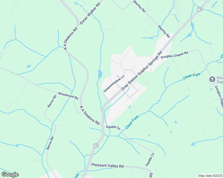 map of restaurants, bars, coffee shops, grocery stores, and more near 130 Greenmeadow Lane in Jonesborough