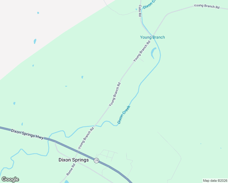 map of restaurants, bars, coffee shops, grocery stores, and more near 53 Young Branch Road in Dixon Springs