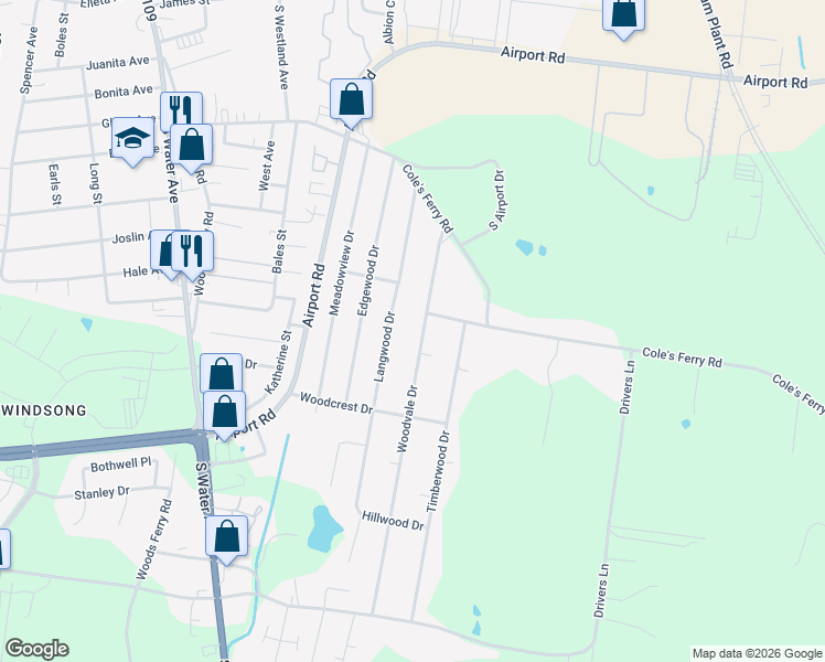 map of restaurants, bars, coffee shops, grocery stores, and more near 1130 Woodvale Drive in Gallatin