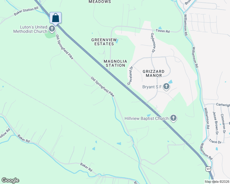 map of restaurants, bars, coffee shops, grocery stores, and more near 1400 Springfield Highway in Goodlettsville