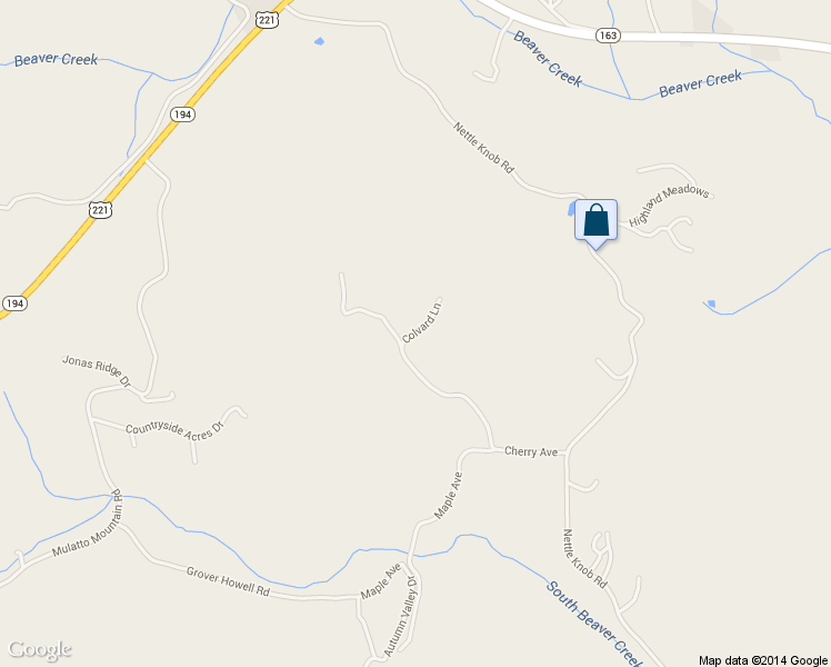 map of restaurants, bars, coffee shops, grocery stores, and more near 224 Colvard Lane in West Jefferson