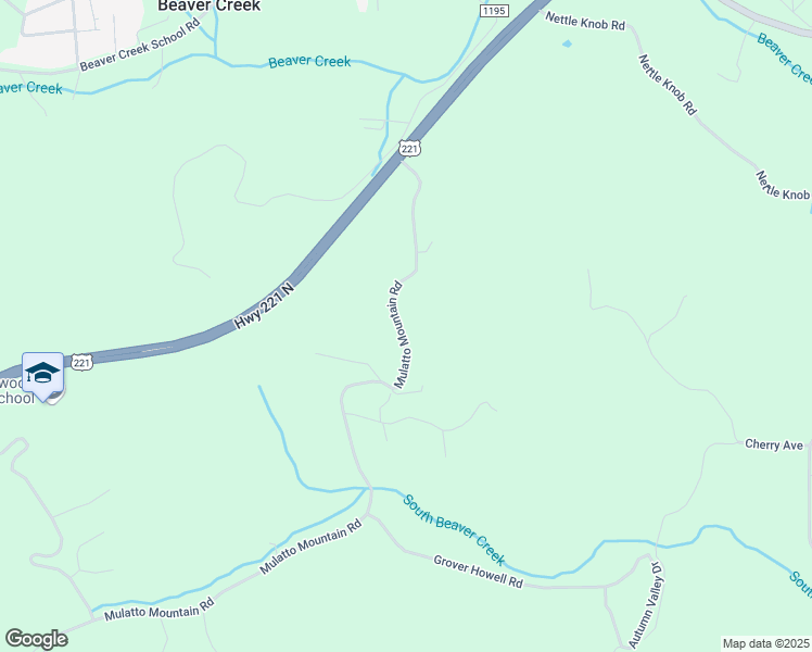map of restaurants, bars, coffee shops, grocery stores, and more near 513 Mulatto Mountain Road in West Jefferson