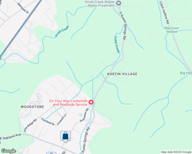 map of restaurants, bars, coffee shops, grocery stores, and more near 293 South Austin Springs Road in Johnson City