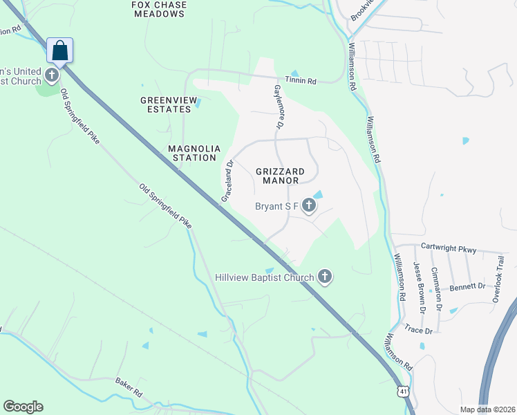 map of restaurants, bars, coffee shops, grocery stores, and more near 934 Graceland Court in Goodlettsville