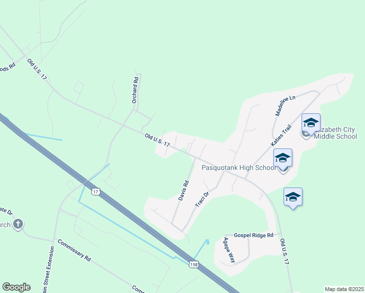 map of restaurants, bars, coffee shops, grocery stores, and more near 1110 Northside Road in Elizabeth City