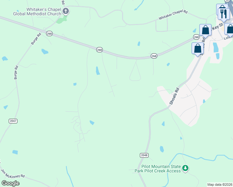 map of restaurants, bars, coffee shops, grocery stores, and more near 277 Pine Ridge Trail in Pinnacle