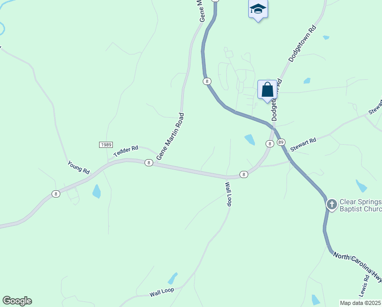map of restaurants, bars, coffee shops, grocery stores, and more near 2860 North Carolina 8 Highway South in Walnut Cove