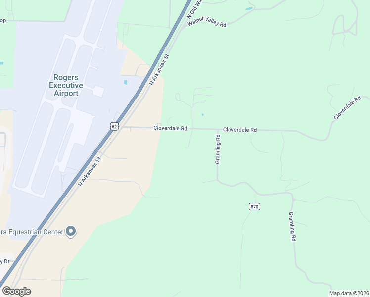 map of restaurants, bars, coffee shops, grocery stores, and more near 12937 Cloverdale Road in Rogers