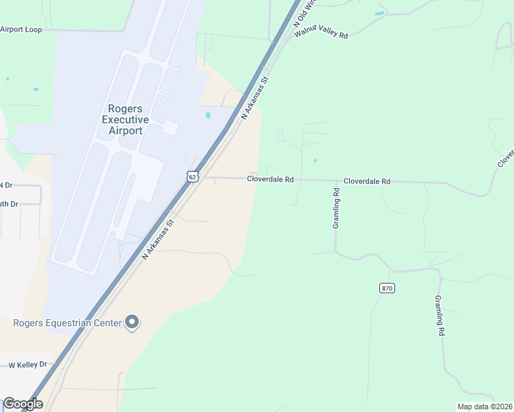 map of restaurants, bars, coffee shops, grocery stores, and more near 12937 Cloverdale Road in Rogers