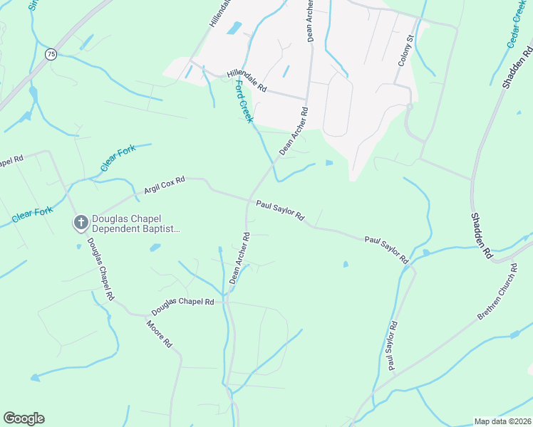 map of restaurants, bars, coffee shops, grocery stores, and more near 110 Paul Saylor Road in Jonesborough