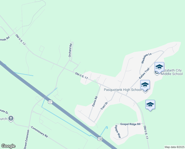 map of restaurants, bars, coffee shops, grocery stores, and more near 1110 Northside Road in Elizabeth City