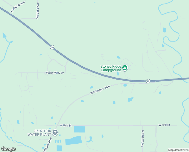 map of restaurants, bars, coffee shops, grocery stores, and more near 8280 Destiny in Skiatook