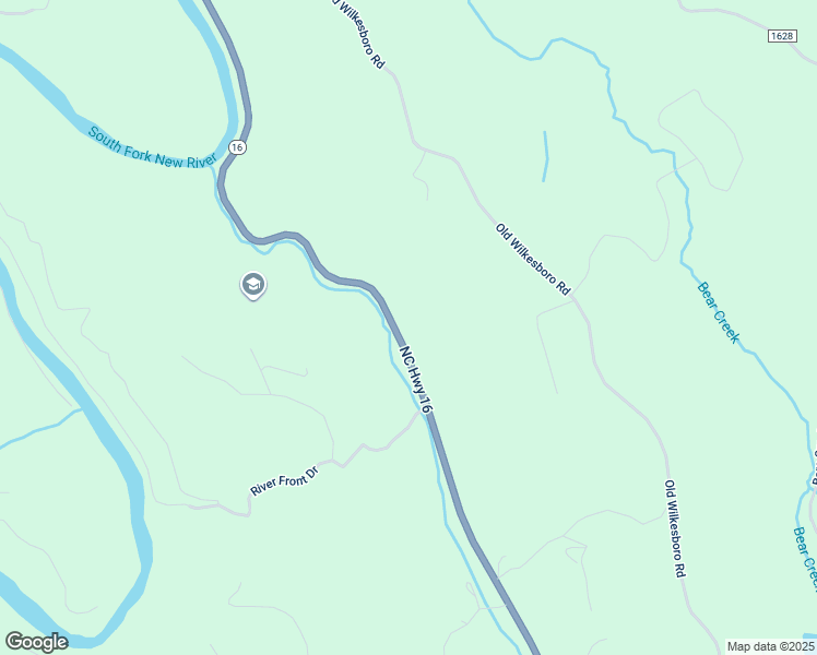 map of restaurants, bars, coffee shops, grocery stores, and more near 5521 North Carolina 16 in Jefferson
