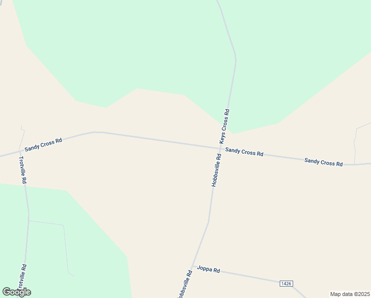 map of restaurants, bars, coffee shops, grocery stores, and more near 513 Sandy Cross Road in Hobbsville