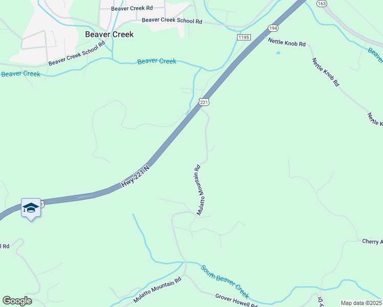 map of restaurants, bars, coffee shops, grocery stores, and more near 138 Mulatto Mountain Road in West Jefferson
