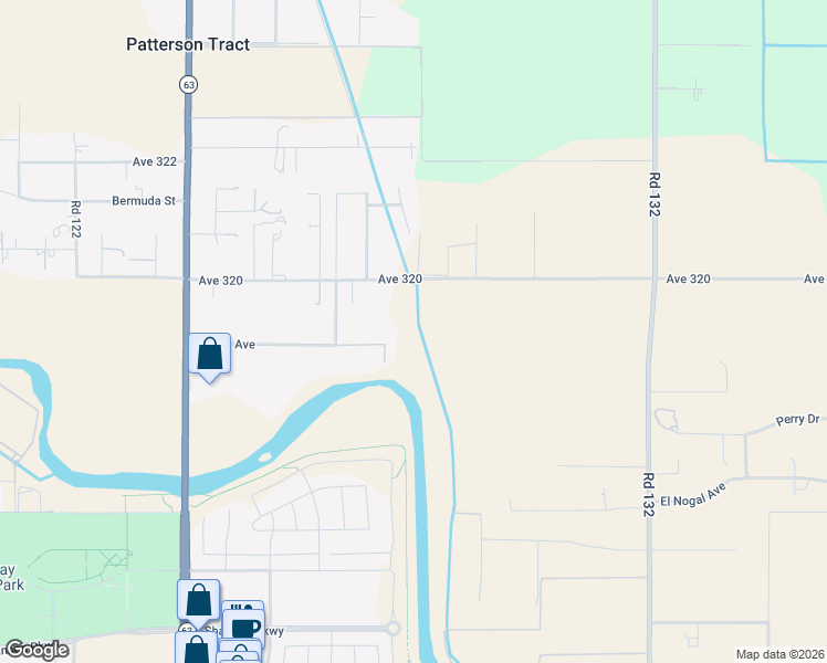map of restaurants, bars, coffee shops, grocery stores, and more near 12795 Avenue 320 in Visalia