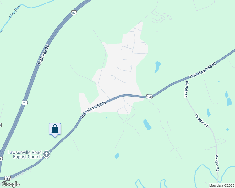 map of restaurants, bars, coffee shops, grocery stores, and more near 3094 U.S. 158 in Reidsville