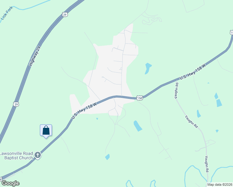 map of restaurants, bars, coffee shops, grocery stores, and more near 3094 U.S. 158 in Reidsville