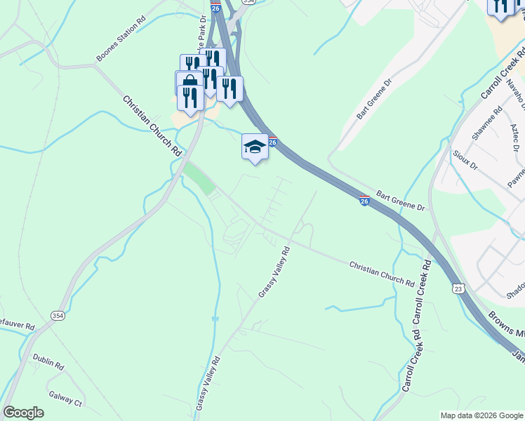 map of restaurants, bars, coffee shops, grocery stores, and more near 4 Boone Hill Court in Gray