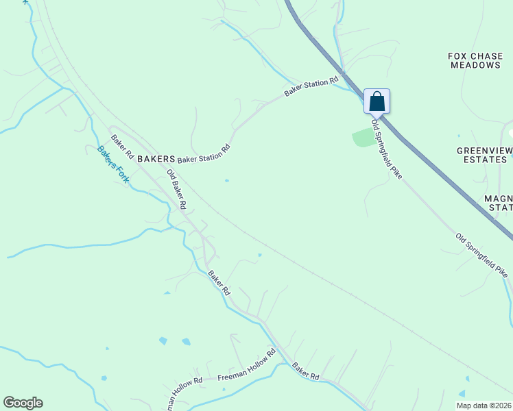map of restaurants, bars, coffee shops, grocery stores, and more near 2132 Baker Station Road in Goodlettsville