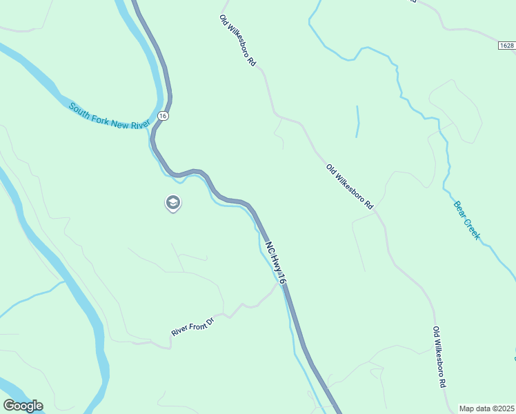 map of restaurants, bars, coffee shops, grocery stores, and more near 5423 North Carolina 16 in Jefferson