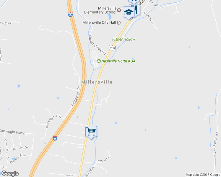 map of restaurants, bars, coffee shops, grocery stores, and more near 1165 Louisville Highway in Goodlettsville