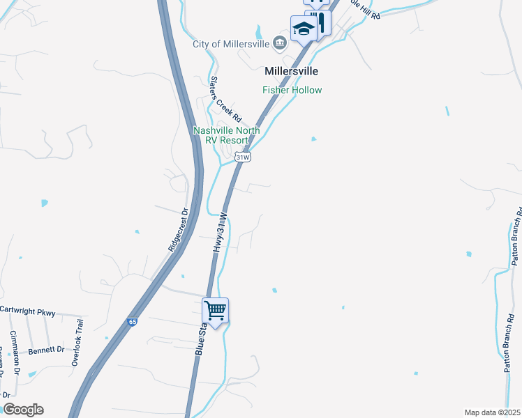 map of restaurants, bars, coffee shops, grocery stores, and more near 1165 Louisville Highway in Goodlettsville