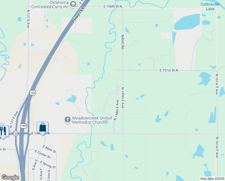 map of restaurants, bars, coffee shops, grocery stores, and more near 14705 East 150th Street North in Collinsville