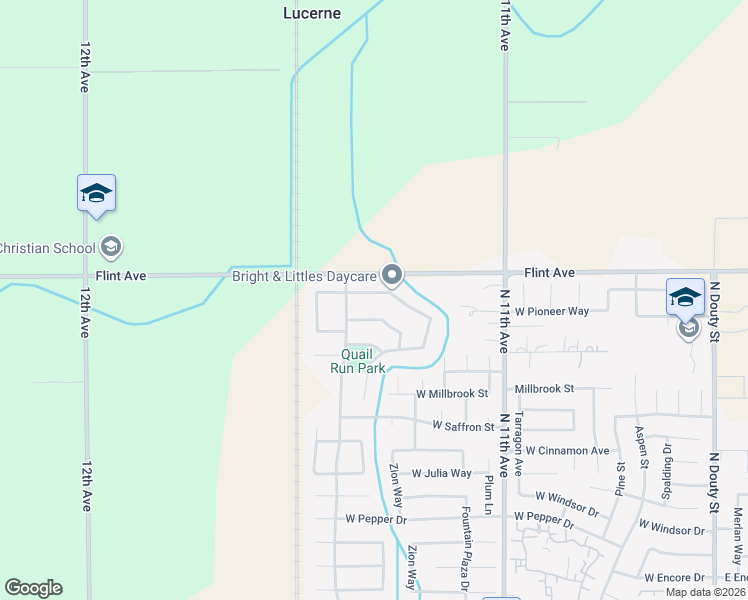 map of restaurants, bars, coffee shops, grocery stores, and more near West Sage Brush Way in Hanford