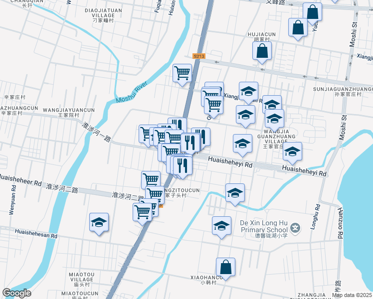 map of restaurants, bars, coffee shops, grocery stores, and more near in Qingdao