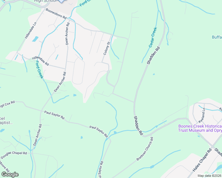 map of restaurants, bars, coffee shops, grocery stores, and more near 393 Boonesboro Road in Johnson City