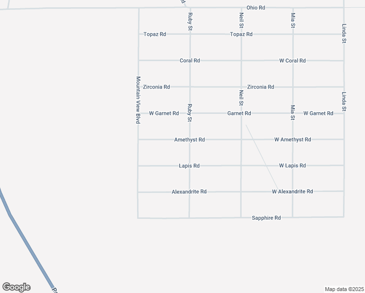 map of restaurants, bars, coffee shops, grocery stores, and more near 1781 West Amethyst Road in Pahrump