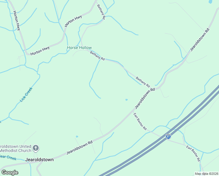 map of restaurants, bars, coffee shops, grocery stores, and more near 205 Bethany Road in Chuckey